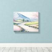 Ruhige Springtime Berglandschaft Leinwanddruck (Insitu (Holzboden))