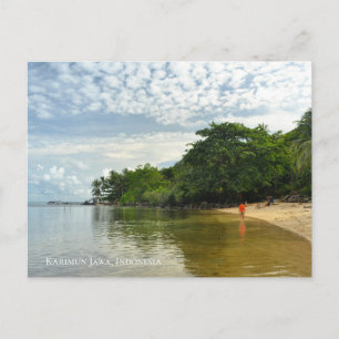 Ruhige Strandpromenade Klare Himmel Indonesien Rei Postkarte