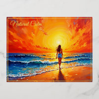 Ruhige Strandpromenade Sonnenuntergang