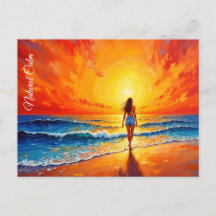 Ruhige Strandpromenade Sonnenuntergang