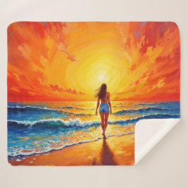 Ruhige Strandpromenade Sonnenuntergang Sherpadecke