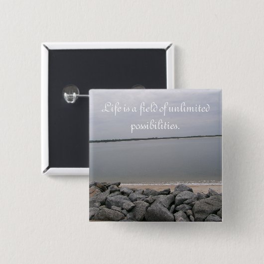 Ruhige Strandtaste Button (Vorne & Hinten)