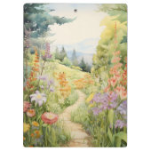 Ruhige Straße durch den Wald Klemmbrett (Rückseite)