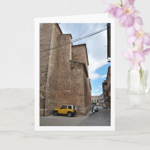 Ruhige Straße in Chelva, Valencia Spanien, Spanisc Karte