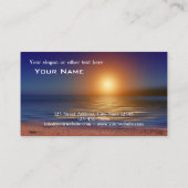 Ruhige Sunset Beach Business Card Visitenkarte (Rückseite)