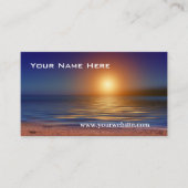 Ruhige Sunset Beach Business Card Visitenkarte (Vorderseite)