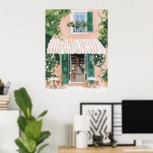 Ruhige Terrasse in Rom Poster (Heimbüro)