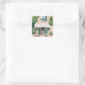 Ruhige Terrasse in Rom Quadratischer Aufkleber (Tasche)