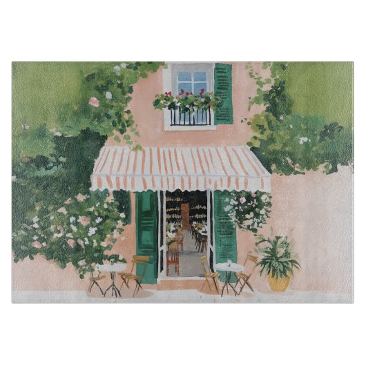 Ruhige Terrasse in Rom Schneidebrett (Vorderseite)