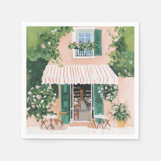 Ruhige Terrasse in Rom Serviette (Vorderseite)