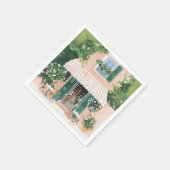 Ruhige Terrasse in Rom Serviette (Ecke)