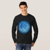 Ruhige Tide Fluid Art Langarm T-Shirt (Vorne ganz)