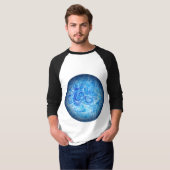 Ruhige Tide Fluid Art T-Shirt (Vorne ganz)