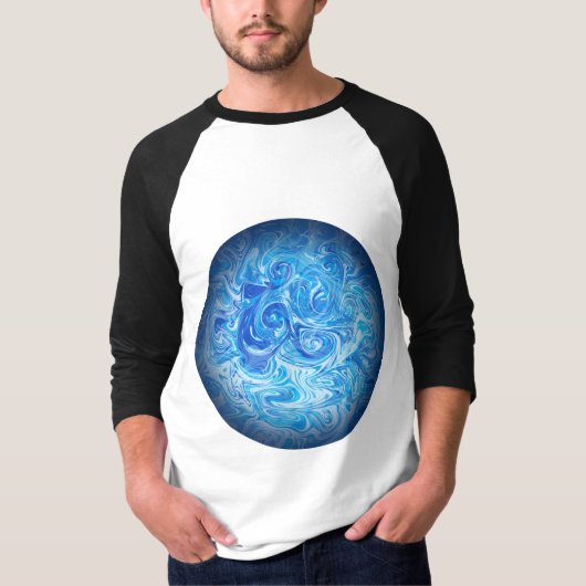 Ruhige Tide Fluid Art T-Shirt (Vorderseite)