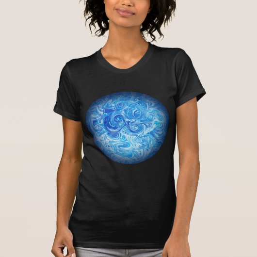 Ruhige Tide Fluid Art T-Shirt (Vorderseite)
