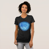 Ruhige Tide Fluid Art T-Shirt (Vorne ganz)