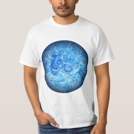 Ruhige Tide Fluid Art T-Shirt (Vorderseite)