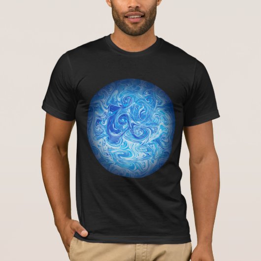 Ruhige Tide Fluid Art T-Shirt (Vorderseite)