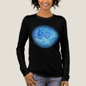 Ruhige Tide Fluid Art  Tri-Blend Shirt (Vorderseite)