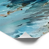 "ruhige Tides". Farbenfrohe Seascape Poster (Ecke)