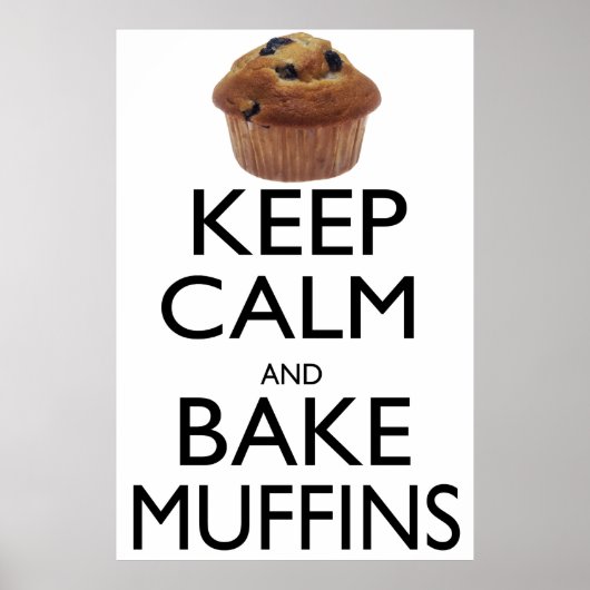 Ruhige und backene Muffins behalten Poster (Vorne)