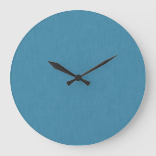 Ruhige und einfache blaue Leinenstruktur-Hintergru Große Wanduhr