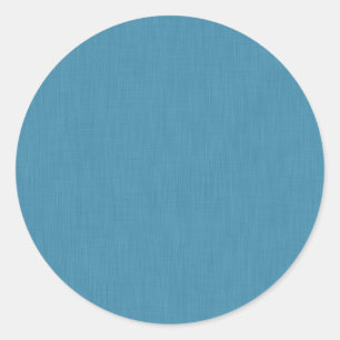 Ruhige und einfache blaue Leinenstruktur-Hintergru Runder Aufkleber