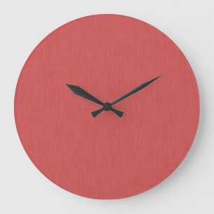 Ruhige und einfache visuelle rote texturierte Hint Große Wanduhr
