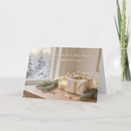 Ruhige und helle friedliche Weihnachtsgrüße Dankeskarte