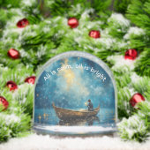 Ruhige und helle Nachtfischer Schneekugeln (Weihnachten)