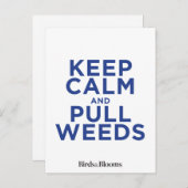 Ruhige und langsame Unkräuter behalten Postkarte (Vorne/Hinten)