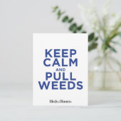 Ruhige und langsame Unkräuter behalten Postkarte (Stehend Vorderseite)