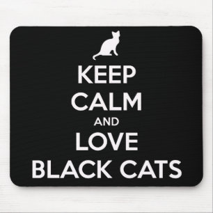 Ruhige und Liebe schwarze Katzen behalten Mousepad