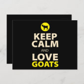 Ruhige und Liebe Ziegen behalten Postkarte (Vorne/Hinten)