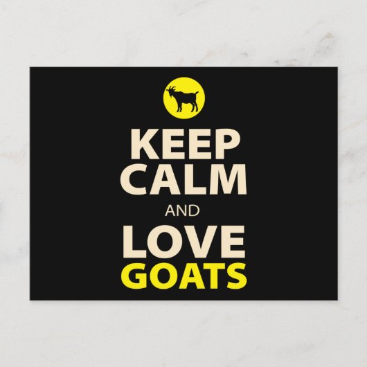 Ruhige und Liebe Ziegen behalten Postkarte (Vorderseite)