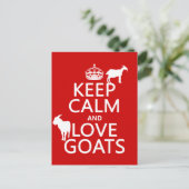 Ruhige und Liebe Ziegen behalten Postkarte (Stehend Vorderseite)