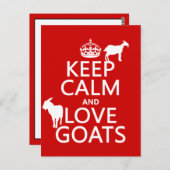 Ruhige und Liebe Ziegen behalten Postkarte (Vorne/Hinten)