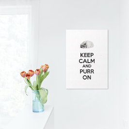 Ruhige und saubere Katze auf der Skizze behalten Leinwanddruck