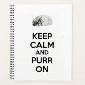 Ruhige und saubere Katze auf der Skizze behalten Planer (Vorderseite)