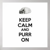 Ruhige und saubere Katze auf der Skizze behalten Poster (Vorne)