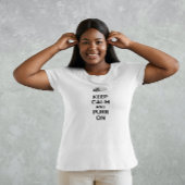 Ruhige und saubere Katze auf der Skizze behalten T-Shirt