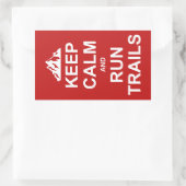 Ruhige und ultra laufende Trails behalten Rechteckiger Aufkleber (Tasche)