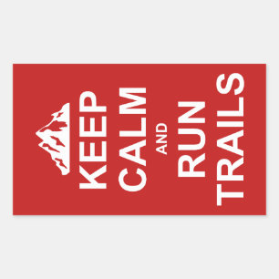 Ruhige und ultra laufende Trails behalten Rechteckiger Aufkleber