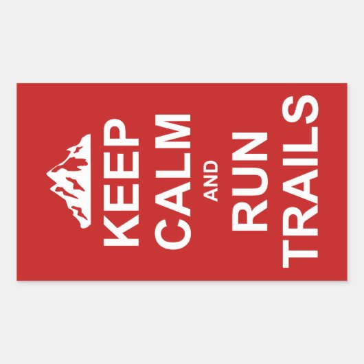 Ruhige und ultra laufende Trails behalten Rechteckiger Aufkleber (Vorderseite)