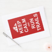 Ruhige und ultra laufende Trails behalten Rechteckiger Aufkleber (Umschlag)