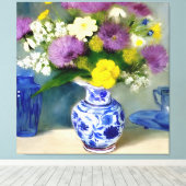 Ruhige Vase der Blume drucken Leinwanddruck (Insitu (Holzboden))