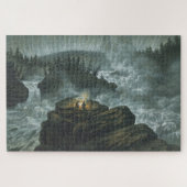Ruhige Vintage Wasserfall Carl Svante Hallbeck Puzzle (Horizontal)