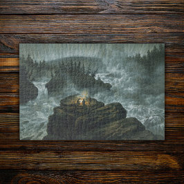 Ruhige Vintage Wasserfall Carl Svante Hallbeck Puzzle