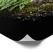 Ruhige Wald Bach Szene Entspannend Poster (Ecke)