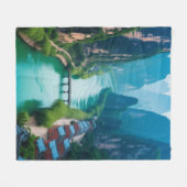 Ruhige Wanderwege - smaragdgrüne Gewässer & Berge Fleecedecke (Vorderseite (Horizontal))